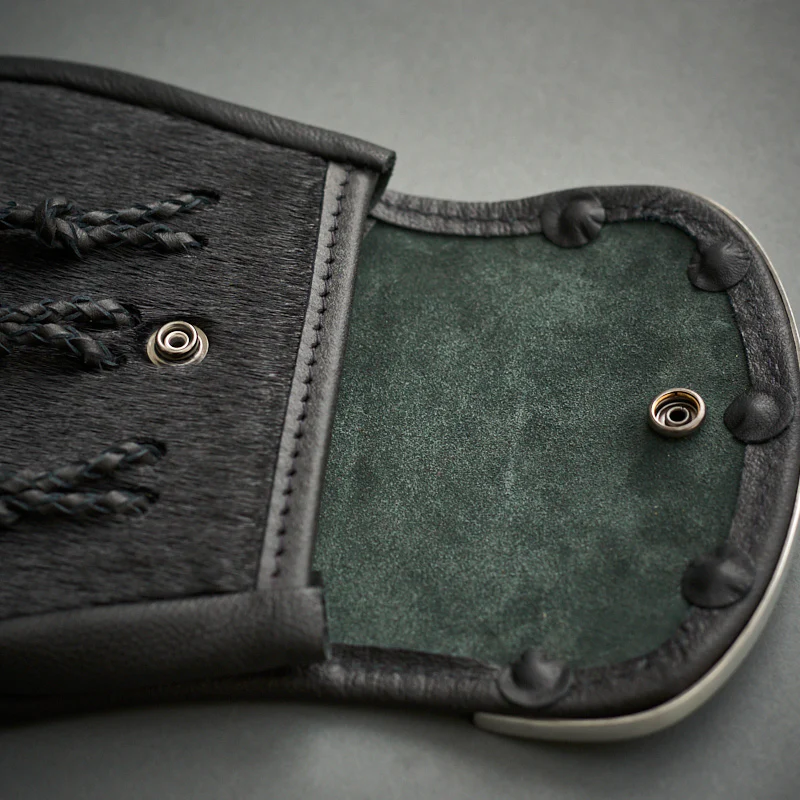 Semi-Dress Sporran with Pewter Trimming and Laser Etched Flap - Image 4
