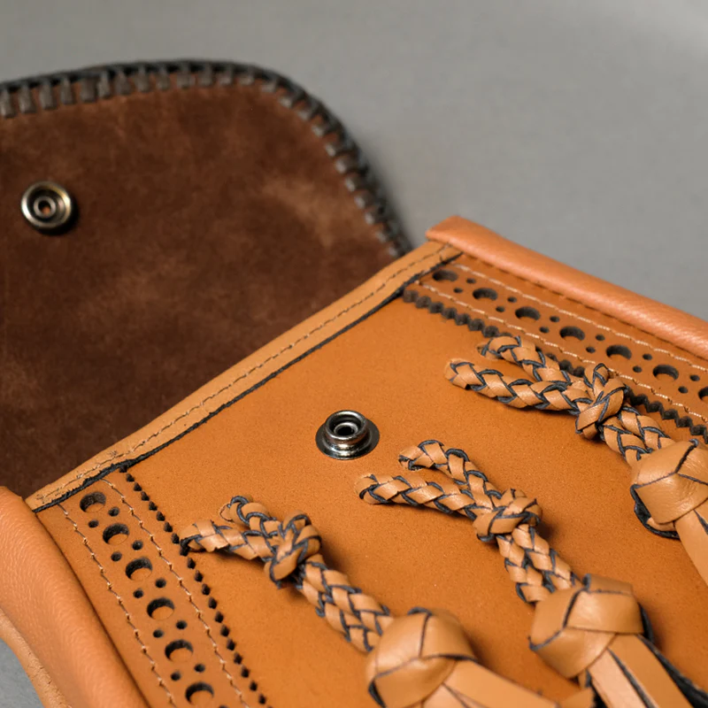 Artisan Classic Brogue Sporran in Tan Leather - Image 4