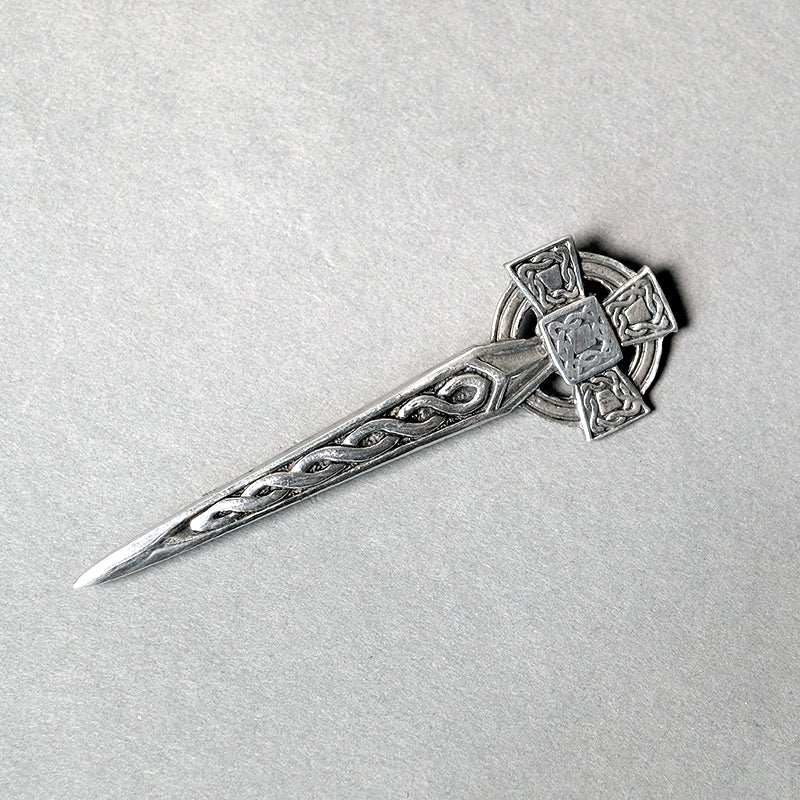 Celtic Cross Pewter Kilt Pin