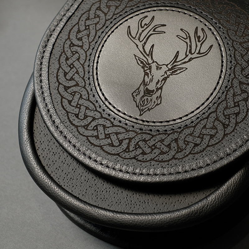 Jacobite Stag Head Leather Day Sporran - Image 3