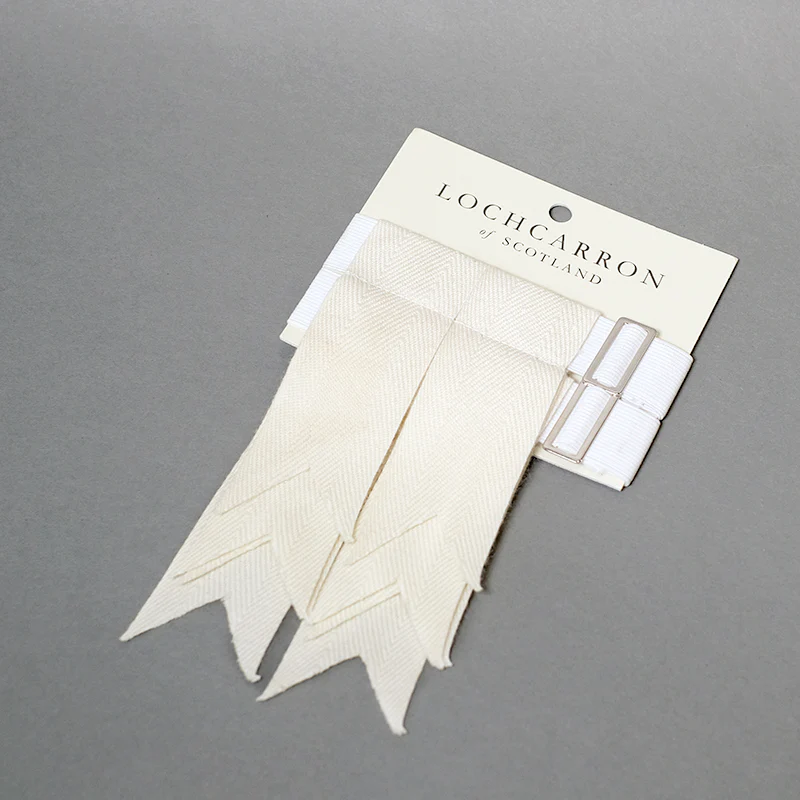 Off White Kilt Flashes by Lochcarron