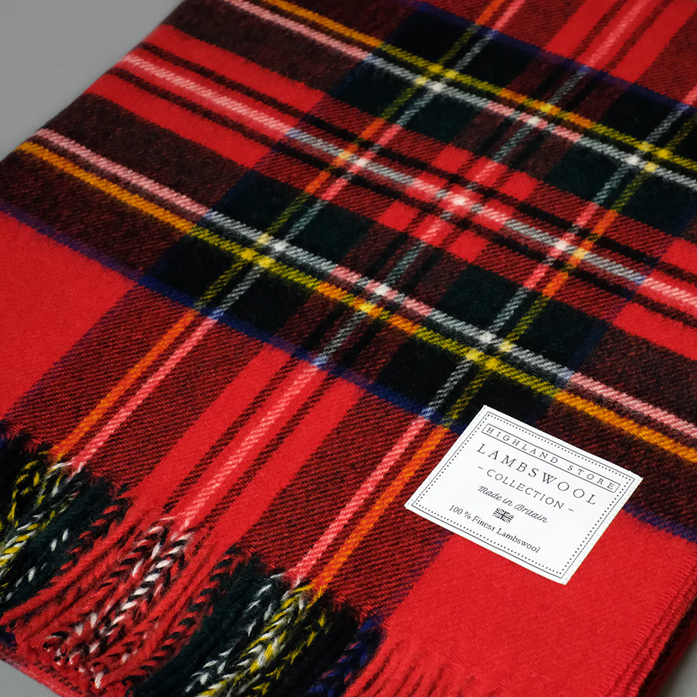 Merino Wool Royal Stewart Tartan Blanket - Image 2