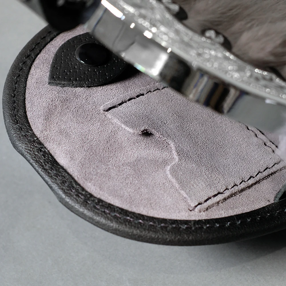 Grey Muskrat Fur Dress Sporran with Chrome Cantle - Image 3