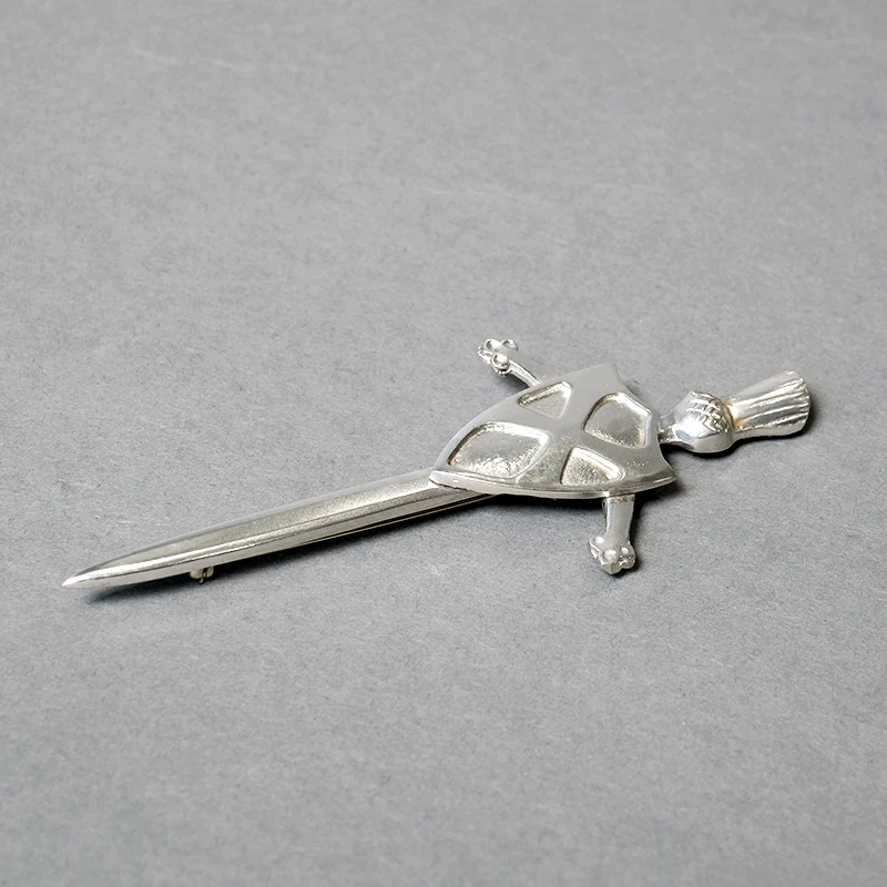 Saltire Shield Pewter Kilt Pin