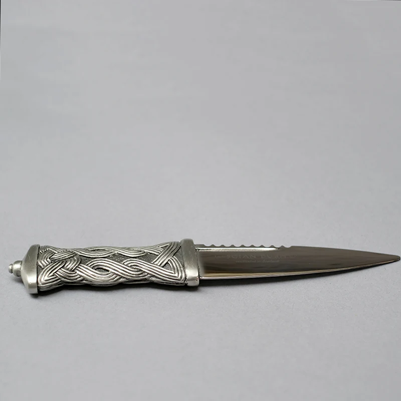 Dress Sgian Dubh with Pewter Celtic Design Handle - Image 3