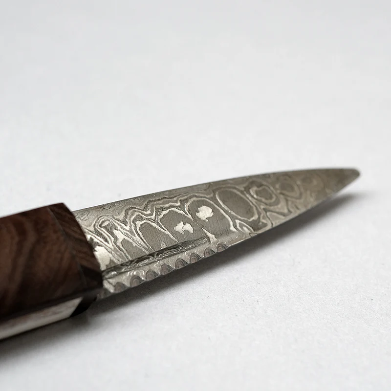 Sgian Dubh with Stag Horn & Blackwood Handle and Damascus Blade - Image 9