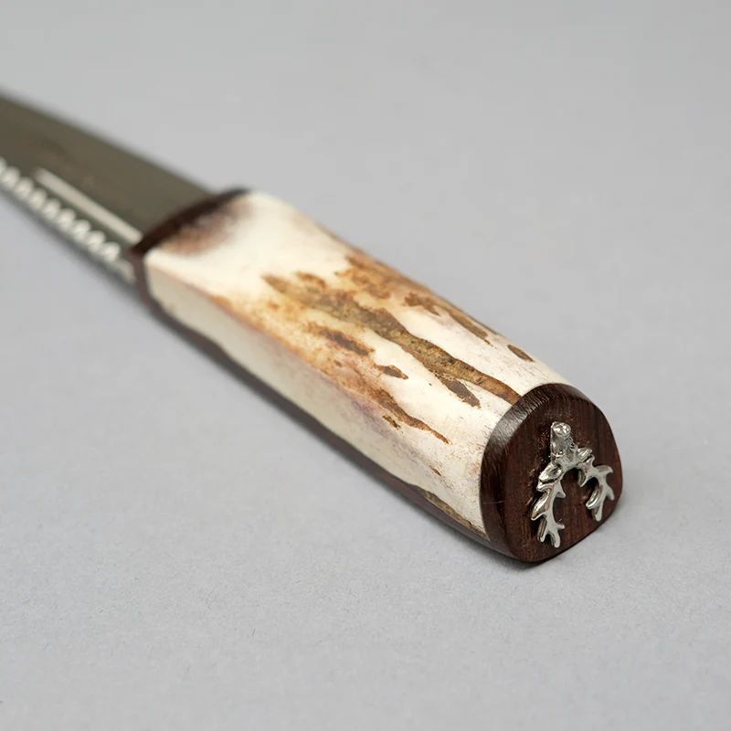 Sgian Dubh with Stag horn Handle finished with Stag head mount - Image 3