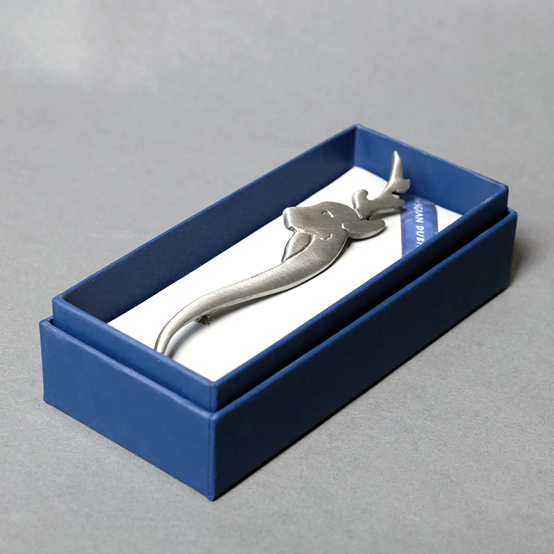 Stag Head Matt Pewter Kilt Pin - Image 2