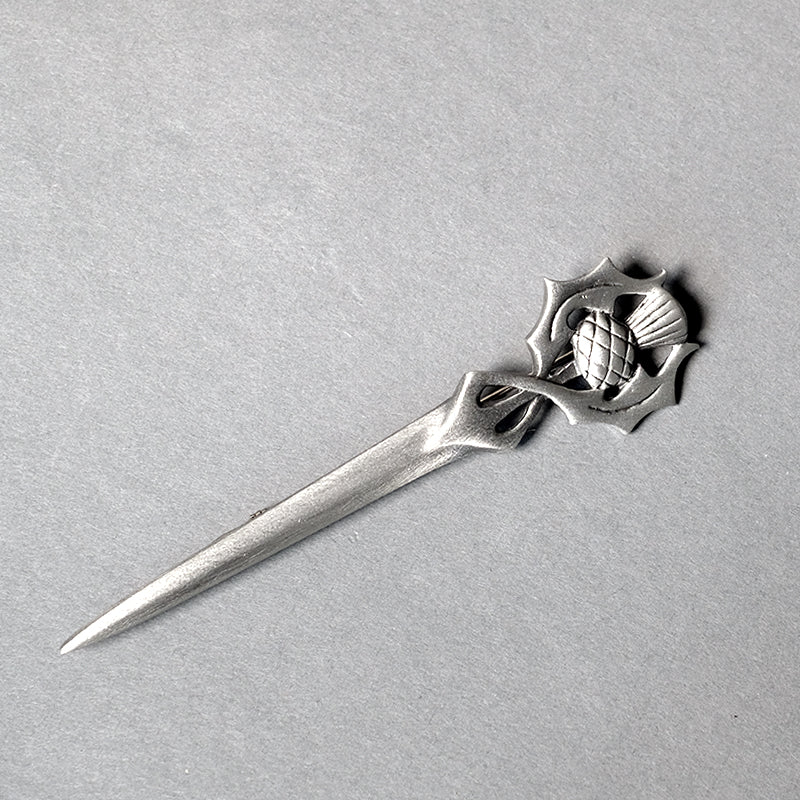 Scottish Thistle Matt Pewter Kilt Pin