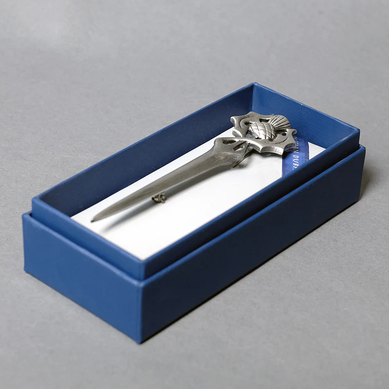 Scottish Thistle Matt Pewter Kilt Pin - Image 2