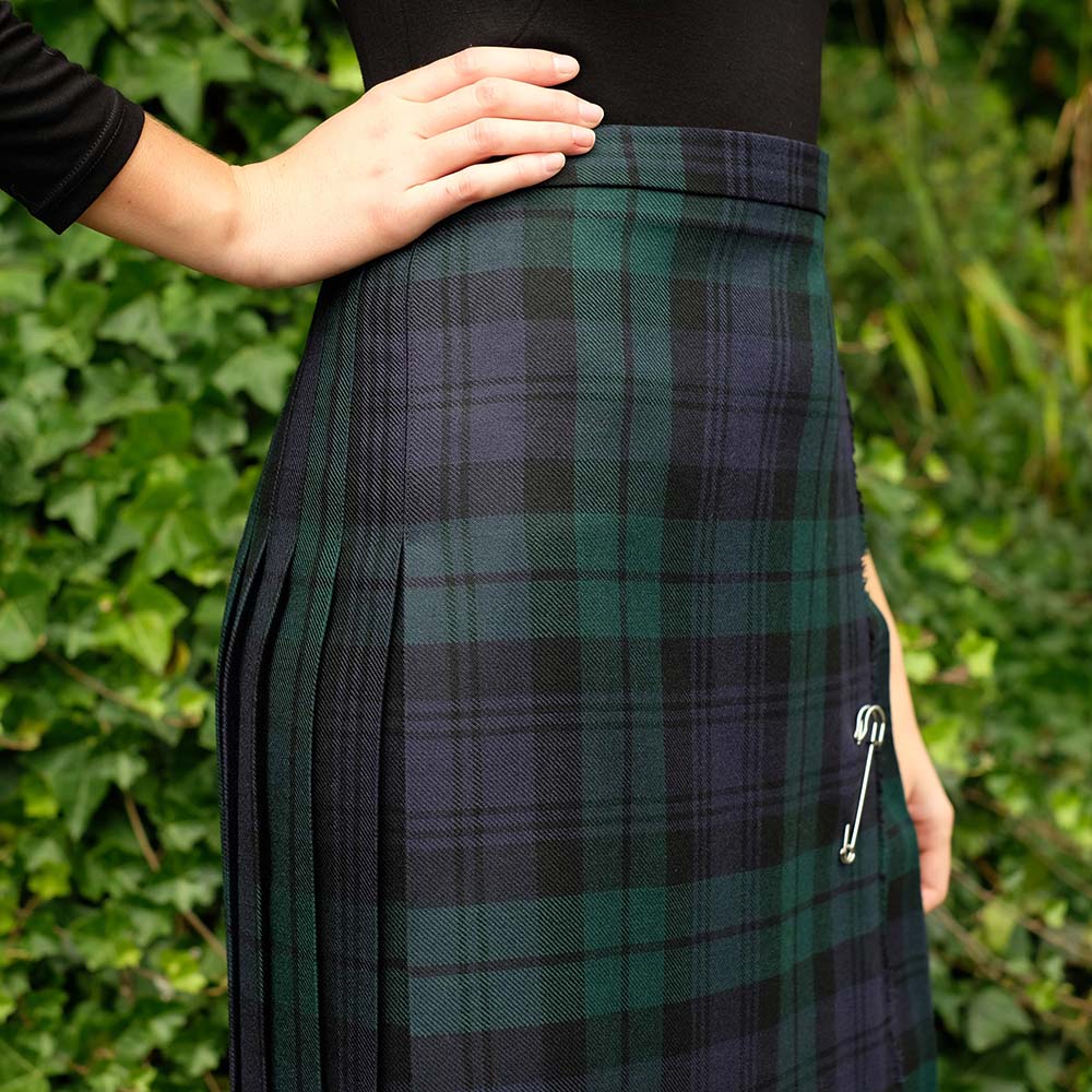 Women's Knee Length Kilt in Black Watch Tartan - Image 5
