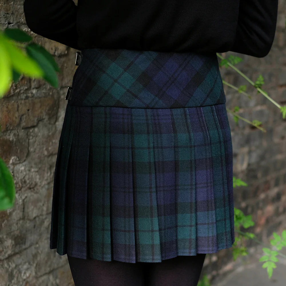 Women’s Mini Hip Kilt in Black Watch Tartan - Image 5