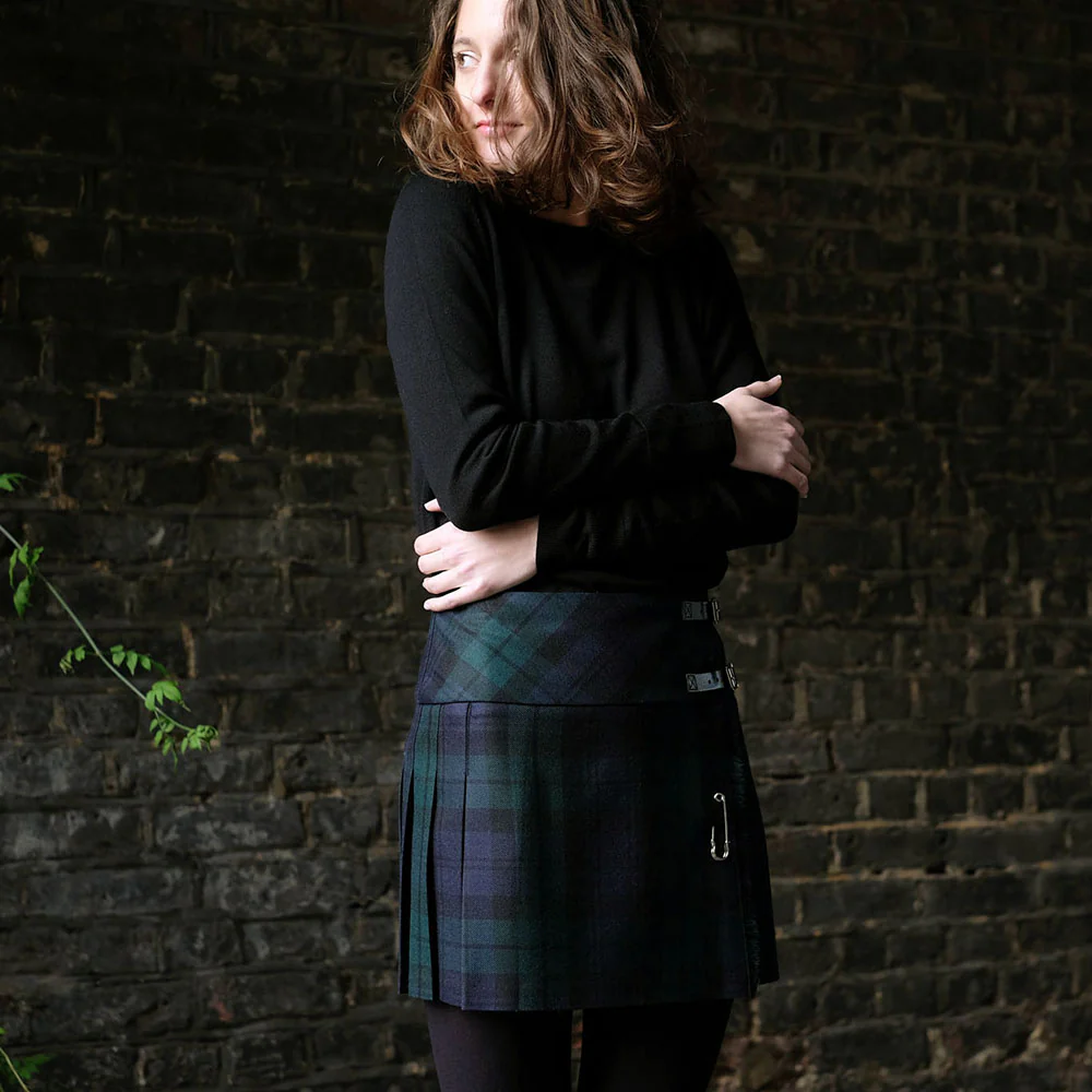 Women’s Mini Hip Kilt in Black Watch Tartan - Image 6