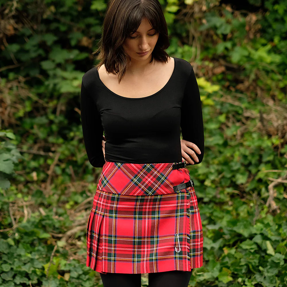 Women’s Mini Hip Kilt in Royal Stewart Tartan - Image 4