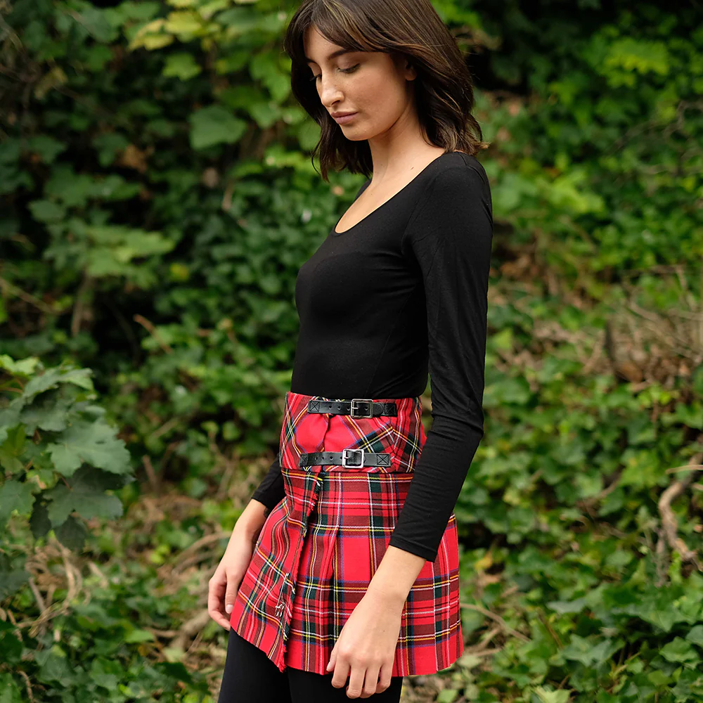 Women’s Mini Hip Kilt in Royal Stewart Tartan - Image 5