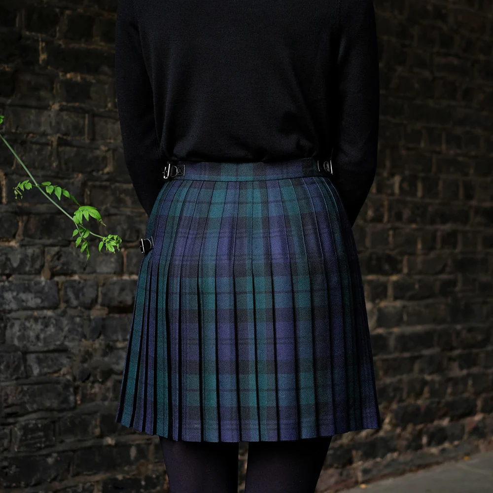 Womens Mini Kilt in Black Watch Tartan - Image 4