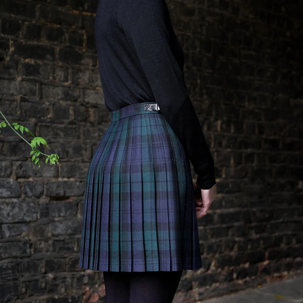Womens Mini Kilt in Black Watch Tartan - Image 5