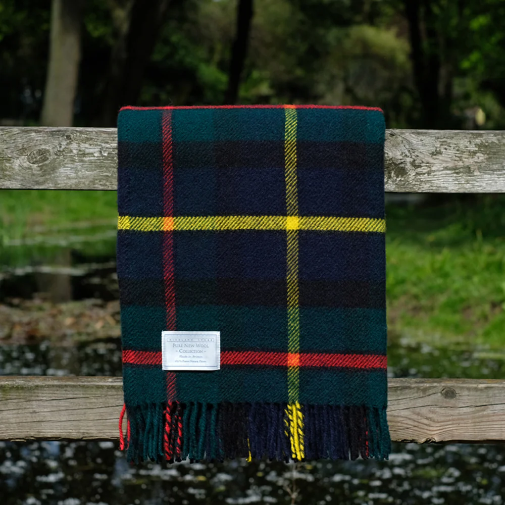 Pure Wool Blanket in Hunting Macleod Tartan