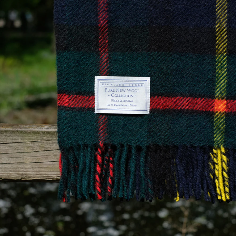 Pure Wool Blanket in Hunting Macleod Tartan - Image 3